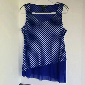INC polka dot blouse L